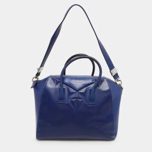 Givenchy Blue Leather 3D Stud Antigona Satchel