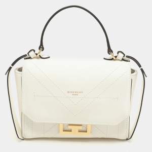Givenchy White Leather Mini Eden Top Handle Bag