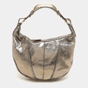 Givenchy Gold Crinkled Leather Hobo
