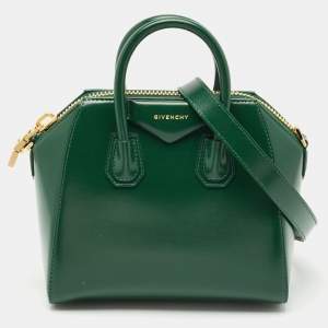 Givenchy Green Leather Mini Antigona Satchel