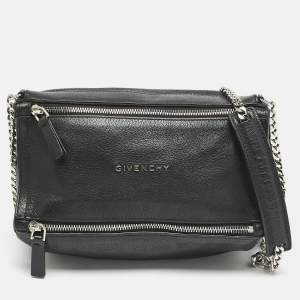 Givenchy Black Leather Mini Pandora Chain Shoulder Bag