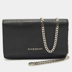 Givenchy Black Leather Pandora Wallet On Chain