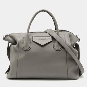 Givenchy Grey Leather Medium Antigona Soft Satchel