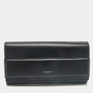 Givenchy Black Leather Horizon Continental Wallet