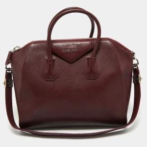 Givenchy Burgundy Leather Medium Antigona Satchel