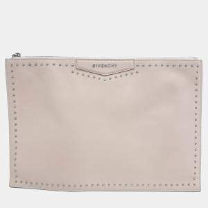 Pre Owned Givenchy Pink Leather Clutch