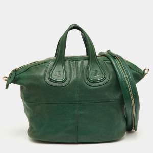مملوكة مسبقًا Givenchy Green Leather Medium Nightingale Satchel