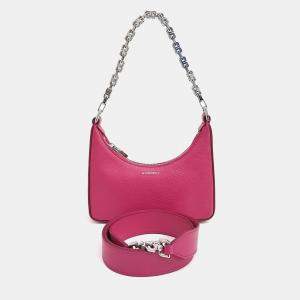 مملوكة مسبقًا Givenchy Pink Leather Moon Cutout Mini Hobo Bag