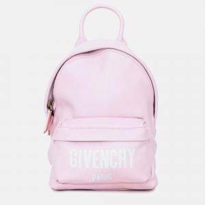مملوكة مسبقًا Givenchy 2017 Pink Leather Logo Printed Mini Backpack