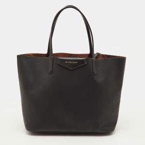 Pre Owned Givenchy Antigona Large Black Leather Shopper Tote