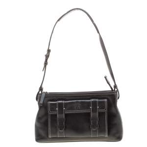 Givenchy Black Leather Pocket Shoulder Bag