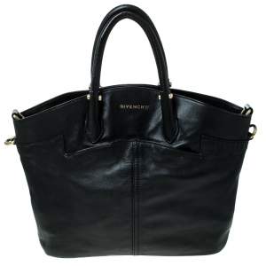 Givenchy Black Leather Front Pocket Satchel