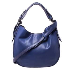 Pre Owned Givenchy Purple Leather Hobo 