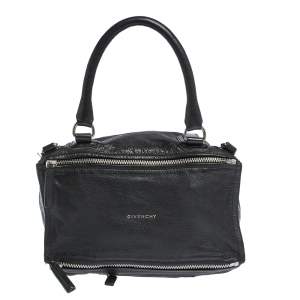 Pre Owned Givenchy Black Leather Large Pandora Shoulder Bag