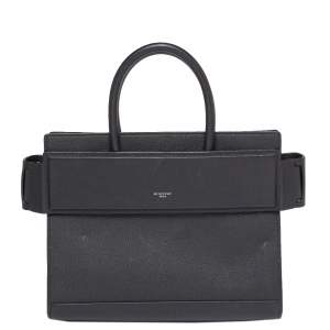 Pre Owned Givenchy Black Leather Medium Horizon Tote