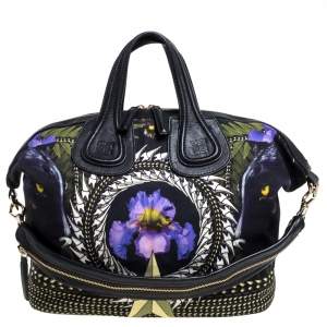 Givenchy Multicolor Printed Canvas and Leather Nightingale Satchel
