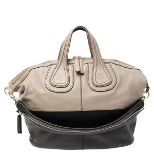 Givenchy Beige/Black Leather Medium Nightingale Satchel