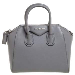 Givenchy Grey Leather Mini Antigona Satchel