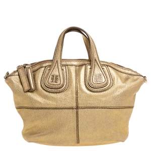 Givenchy Metallic Gold Leather Mini Nightingale Bag