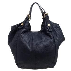 Pre Owned Givenchy Black Fabric Stitch Detail Hobo