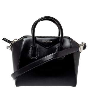 Givenchy Black Smooth Leather Small Antigona Satchel