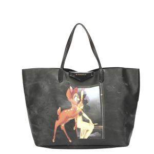 Pre Owned Givenchy Black Leather Bambi Tote Bag