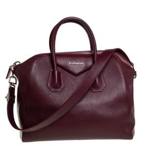 Givenchy Burgundy Leather Medium Antigona Satchel