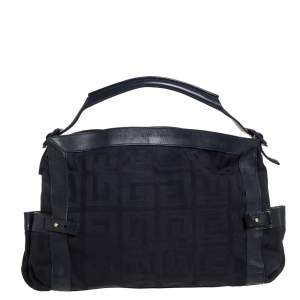 Givenchy Black Signature Canvas and Leather Satchel