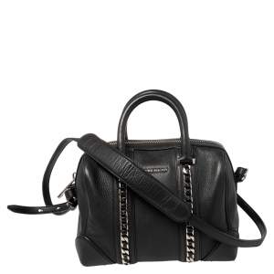 Givenchy Black Leather Mini Chain Animation Lucrezia Duffel Bag
