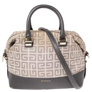 Givenchy Grey Signature Canvas and Leather Convertible Satchel