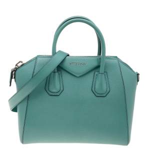 مملوكة مسبقًا Givenchy Turquoise Leather Small Antigona Satchel