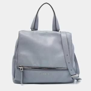 Givenchy Grey Leather Medium Pandora Flap Shoulder Bag
