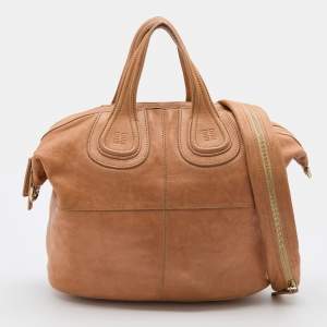Pre Owned Givenchy Beige Leather Medium Nightingale Satchel