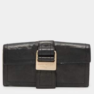 Givenchy Deep Green Leather Flap Continental Wallet