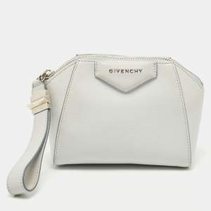 Givenchy Pale Blue Leather Antigona Wristlet Clutch