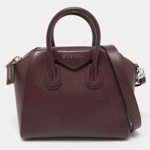 Givenchy Burgundy Leather Small Antigona Satchel