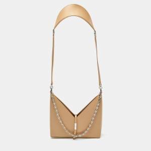 Givenchy Cream Glossy Leather Chain Cut Out Bag