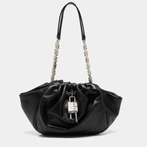 Givenchy Black Leather Kenny Chain Shoulder Bag