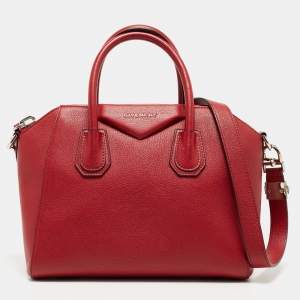 Givenchy Red Leather Small Antigona Satchel