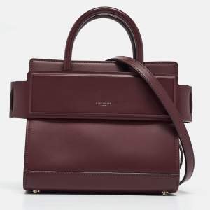 Givenchy Burgundy Leather Mini Horizon Tote