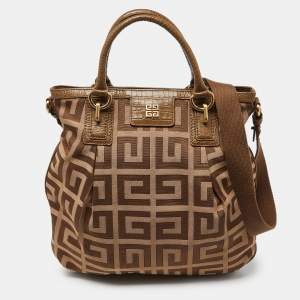 Givenchy Beige Monogram Canvas and Leather Hobo