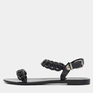 Givenchy Black Jelly Chain Flat Sandals Size 38