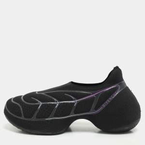 Givenchy Black Knit Fabric TK-360 Sneakers Size 37