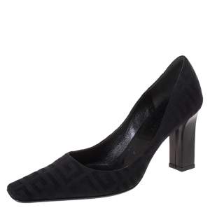 Givenchy Black Monogram Canvas Pumps Size 36.5