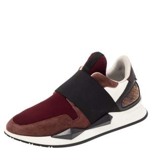 Givenchy Multicolor Suede And Fabric Elastic Strap Active Runner Low Top Sneakers Size 38.5