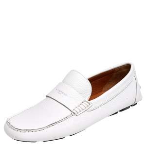 Givenchy White Leather Slip on Loafers Size 43