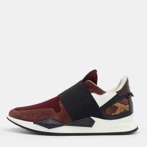 Pre Owned Givenchy Multicolor Neoprene and Leather Elastic Strap Active Sneakers Size 38