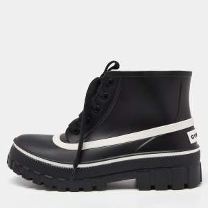 Givenchy Black Rubber Waterproof Rain Boots Size 40