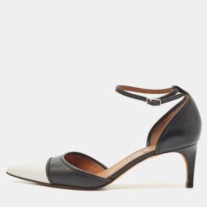 Givenchy Black/White Leather D'orsay Pumps Size 41.5