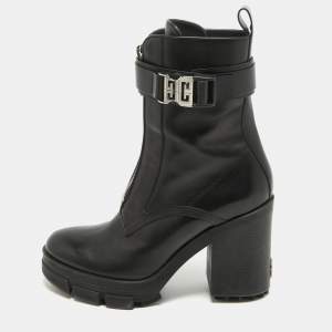 Givenchy Black Leather Ankle Boots Size 40